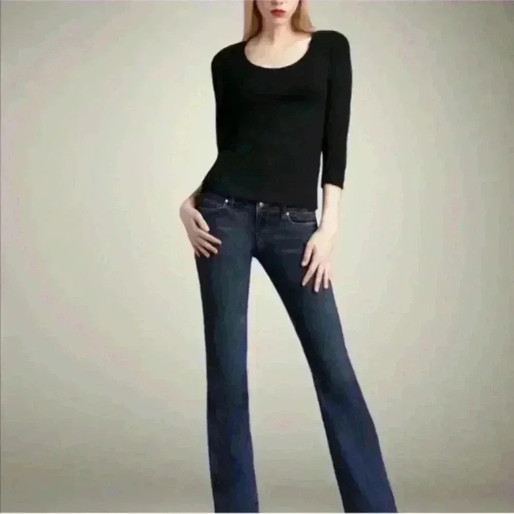 Paige size 25 laurel canyon low rise premium denim jeans.These have been hemmed.
